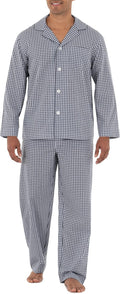 Fruit of the Loom Men's Long Sleeve Broadcloth Pajama Set Clothing