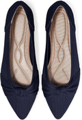 Women's Knit Pointed Toe Flats Comfortable Washable Ballet Shoe