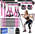 Pilates Bar Kit with Resistance Bands for Working Out - Home Full Body