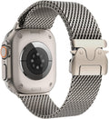 Titanium Milanese Loop Band Compatible with Apple Watch - Comfortable