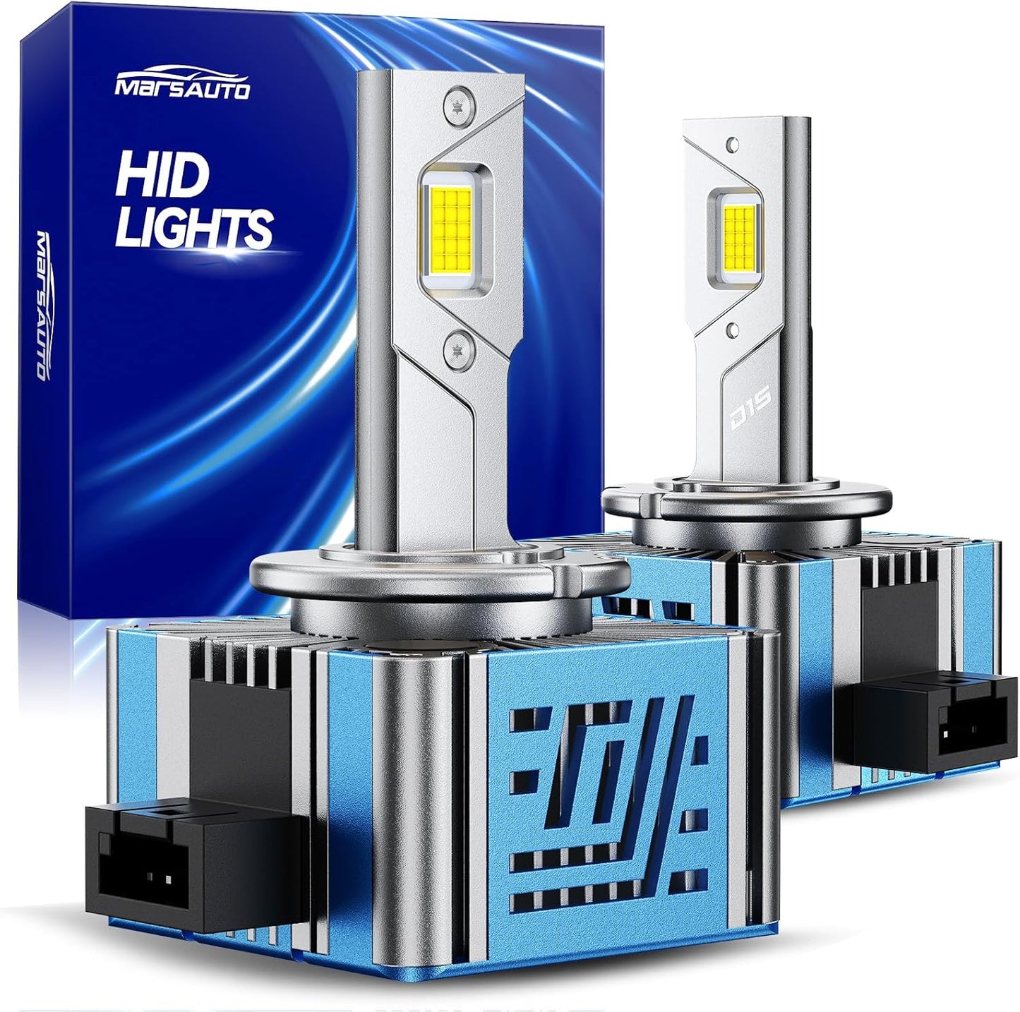 Marsauto D1S D1R HID Bulbs: 800% Brightness, 30,000LM, 6500K