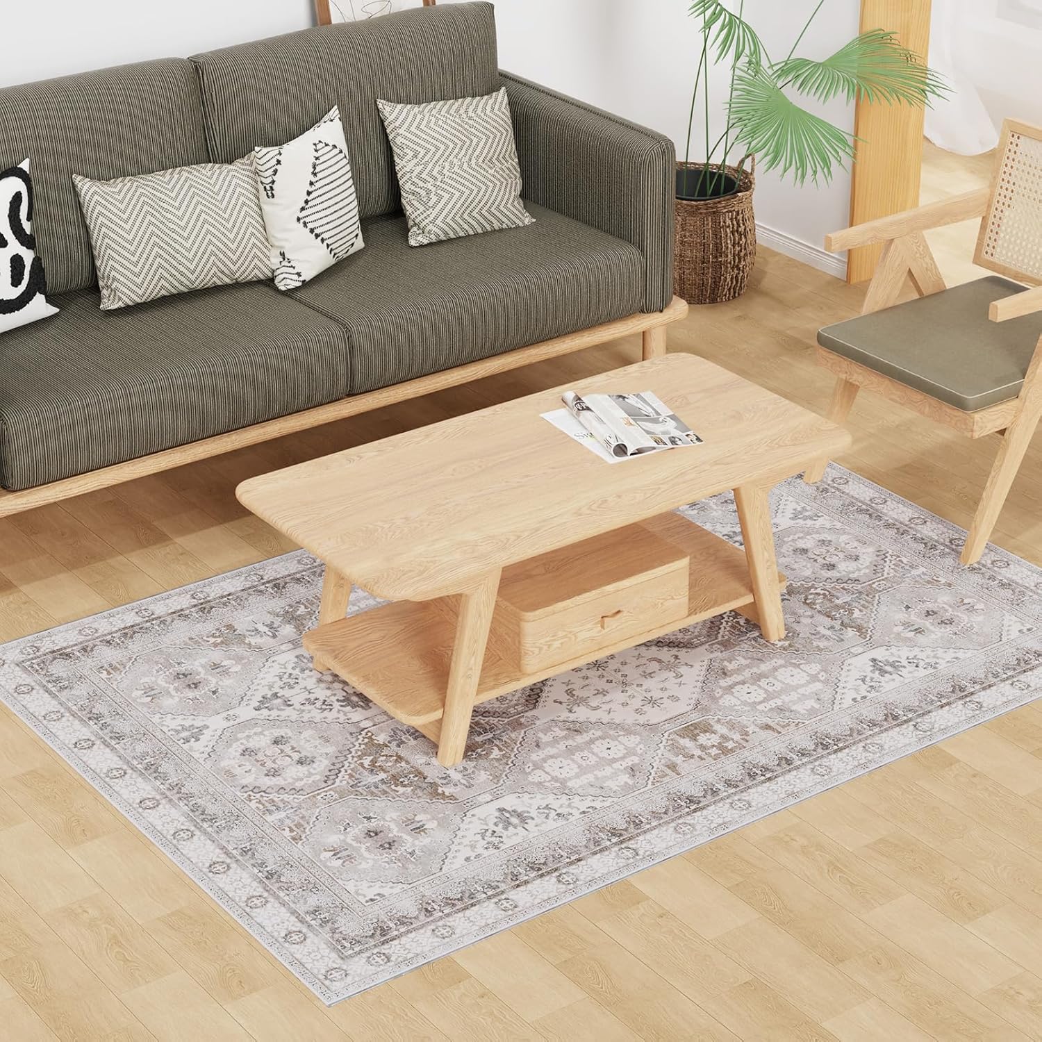 Waterproof Floor Mat for Home Easy Clean Vintage Area Rug