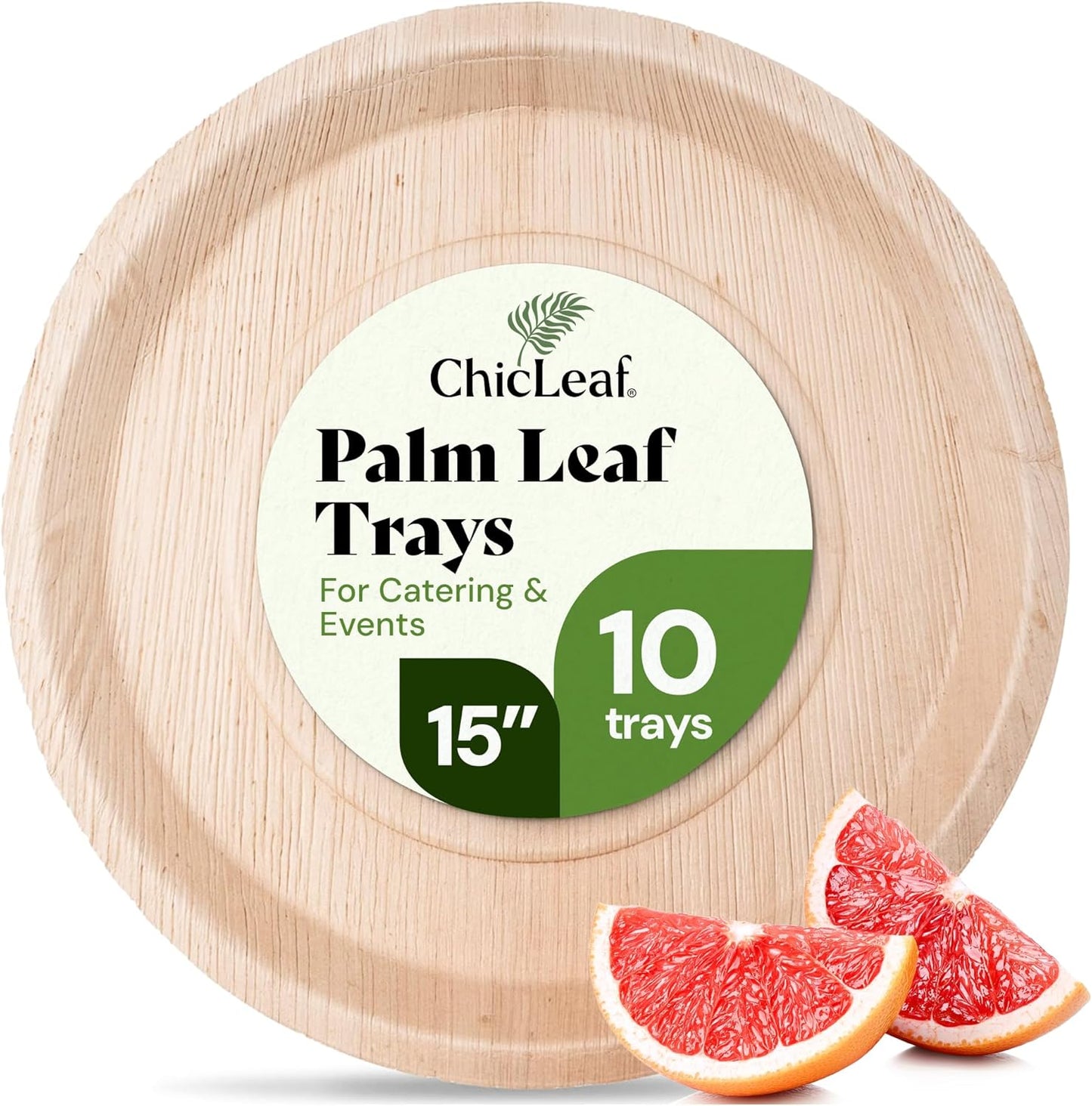 Chic Leaf Compostable Palm Leaf Tray for Parties and Events