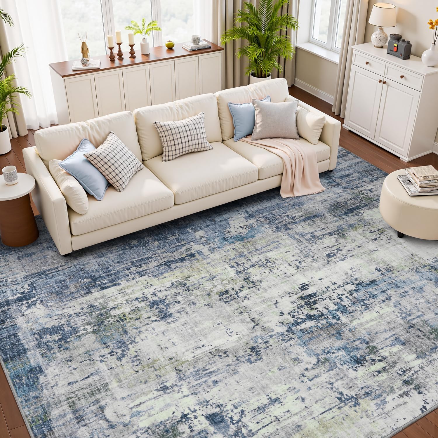 9x12 Large Area Rugs for Living Room Bedroom Non Slip Design