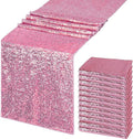 Rose Pink Sequin Table Runner 12in x 72in Pack of 12 - Sparkling Event