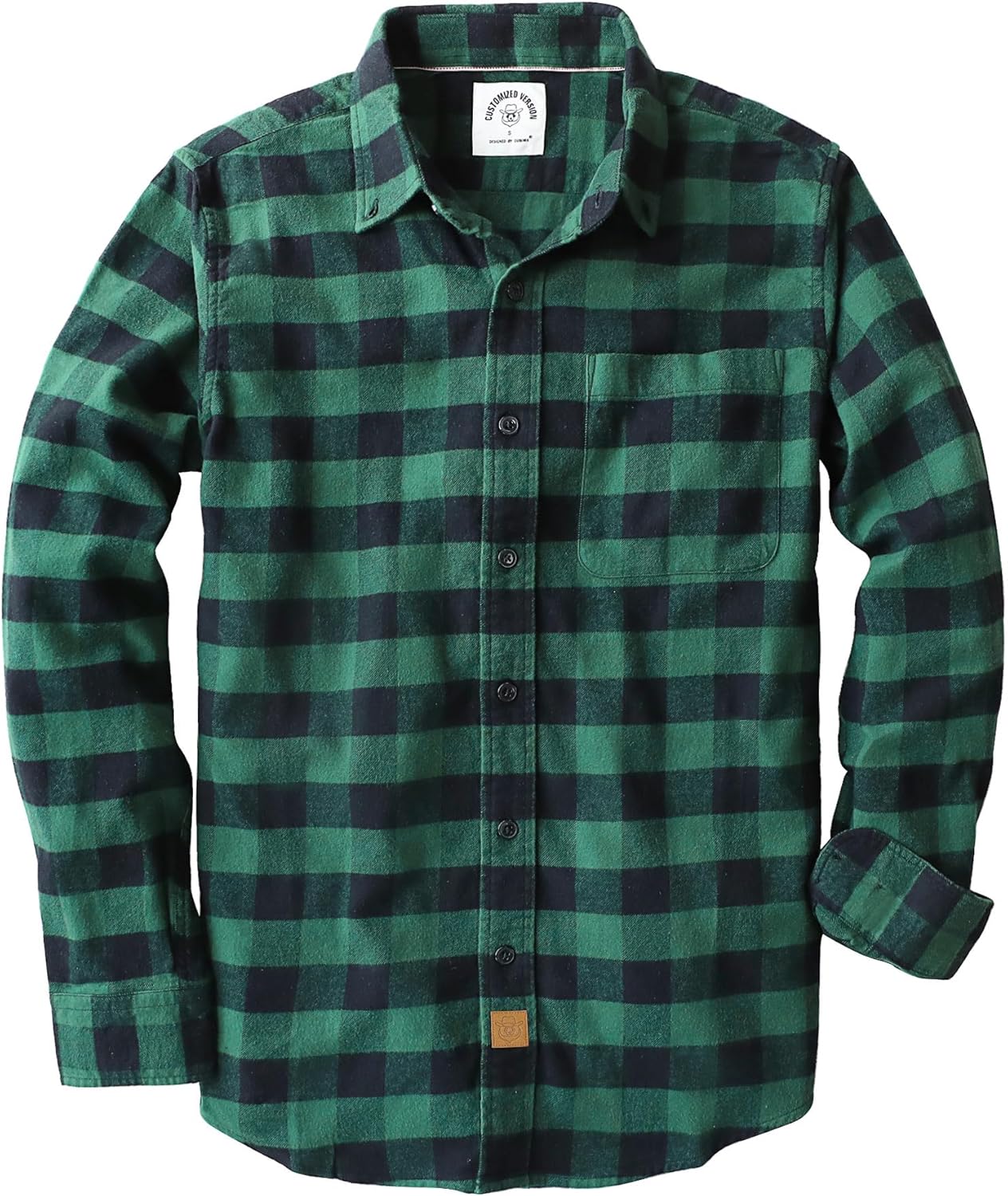 Dubinik Flannel Shirt for Men - Soft Cotton Long Sleeve Plaid