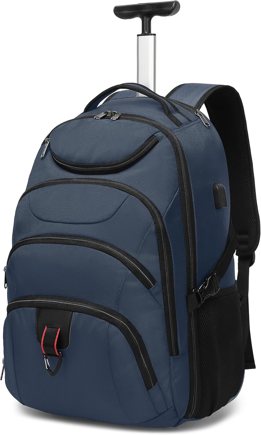 Boavan Rolling Backpack: 17 inch Water Resistant Wheeled Bag