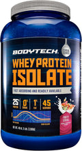 BODYTECH Whey Protein Isolate Powder - 25g Protein per Serving