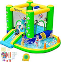 FBSPORT Inflatable Bounce House 5-in-1 Kids Castle with Slide - Water