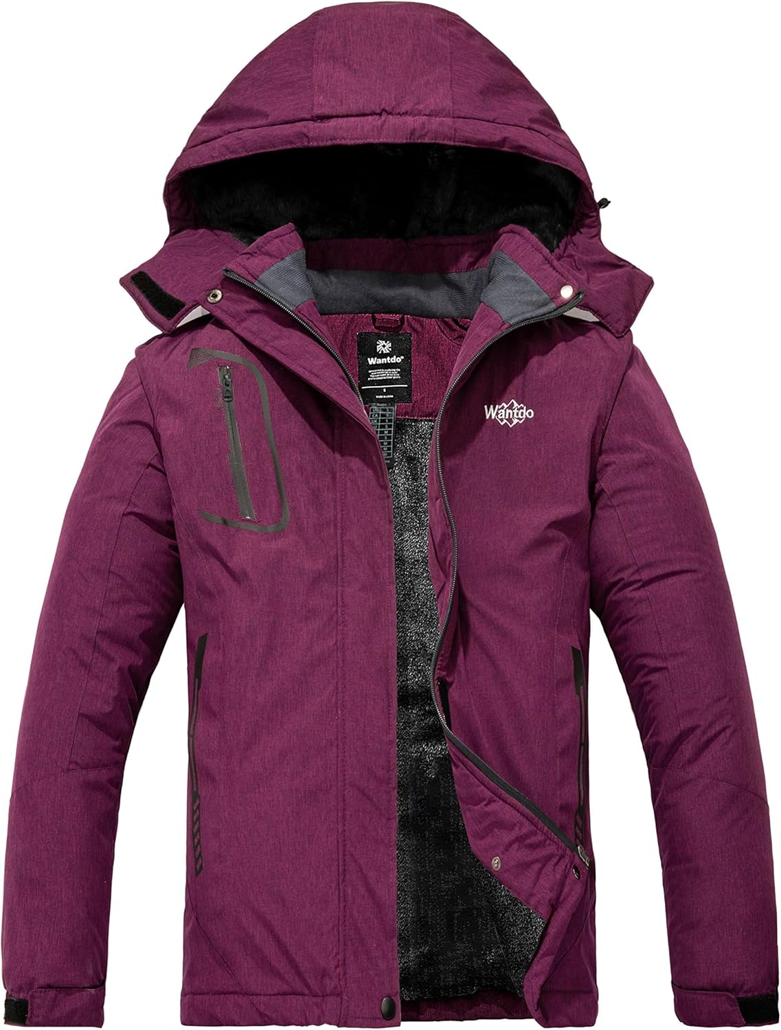 Wantdo Women's Mountain Waterproof Ski Jacket for Winter Adventures