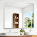 Silver Bathroom Mirror 40x48 in Rectangle - Modern Wall Mirror