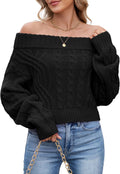 ZAFUL Women V Neck Button Knit Crop Sweater - Cropped Cable Pullover