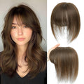 Human Hair Toppers with Fringe 10in Real Hairpiece - Natural Coverage