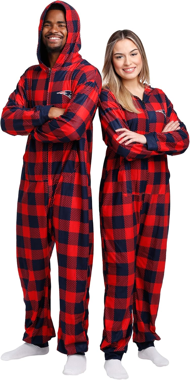 FOCO NFL Team Logo Pajamas One Piece Onsie for Ultimate Comfort