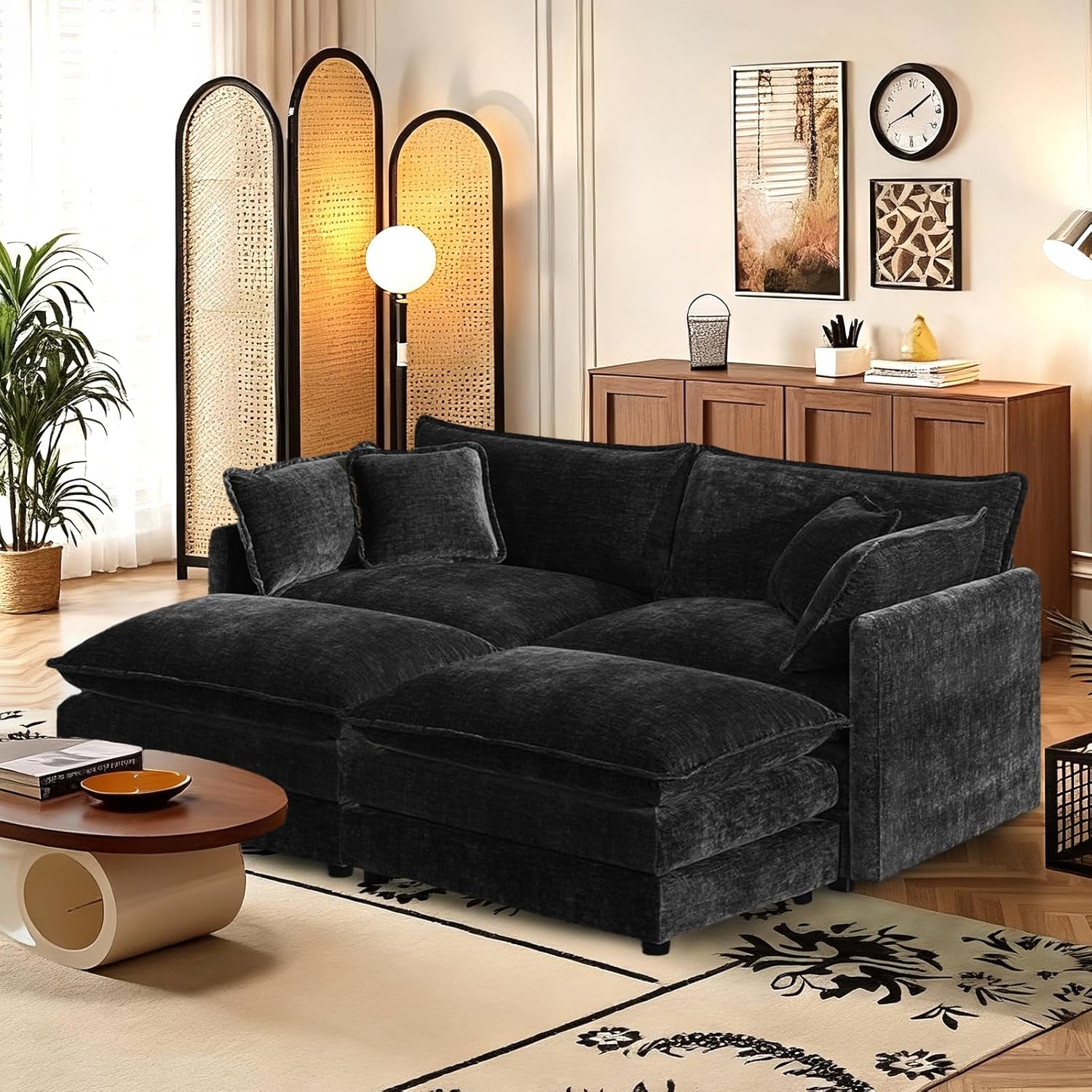 SoarFlash Chenille Sectional Sofa: Comfy Modular Design for All