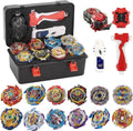 Bey Battle Burst Gyro Blade Toy Set Gift - 12 Tops, 3 Launchers