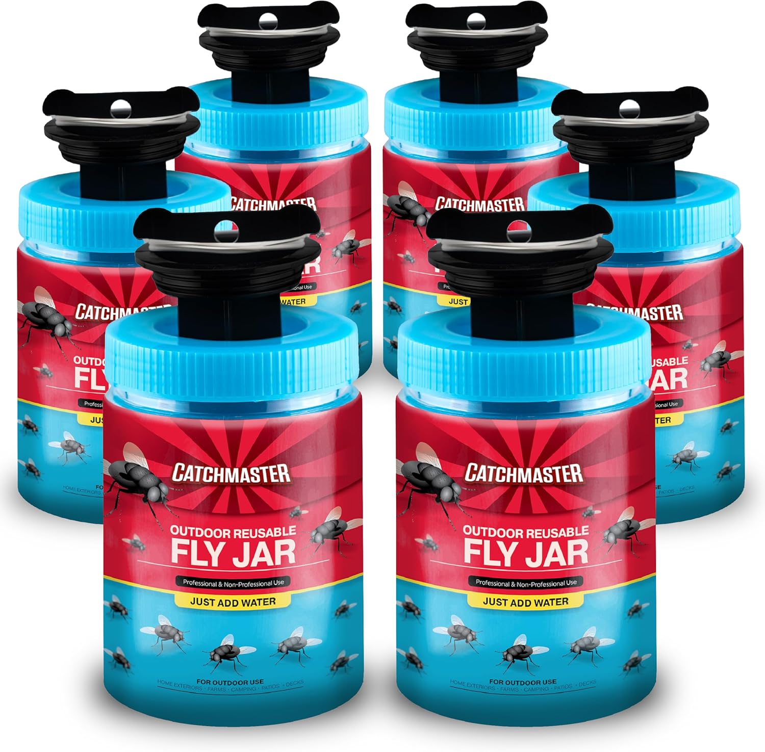 Catchmaster Outdoor Reusable Fly Traps with Food-Based Lure