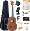 Ukulele Beginner Kit Mahogany Concert Uke 23in - Complete Starter Set