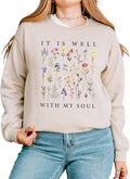 Cuppa Tee Christian Floral Sweatshirt - Cozy Faith Pullover brushed