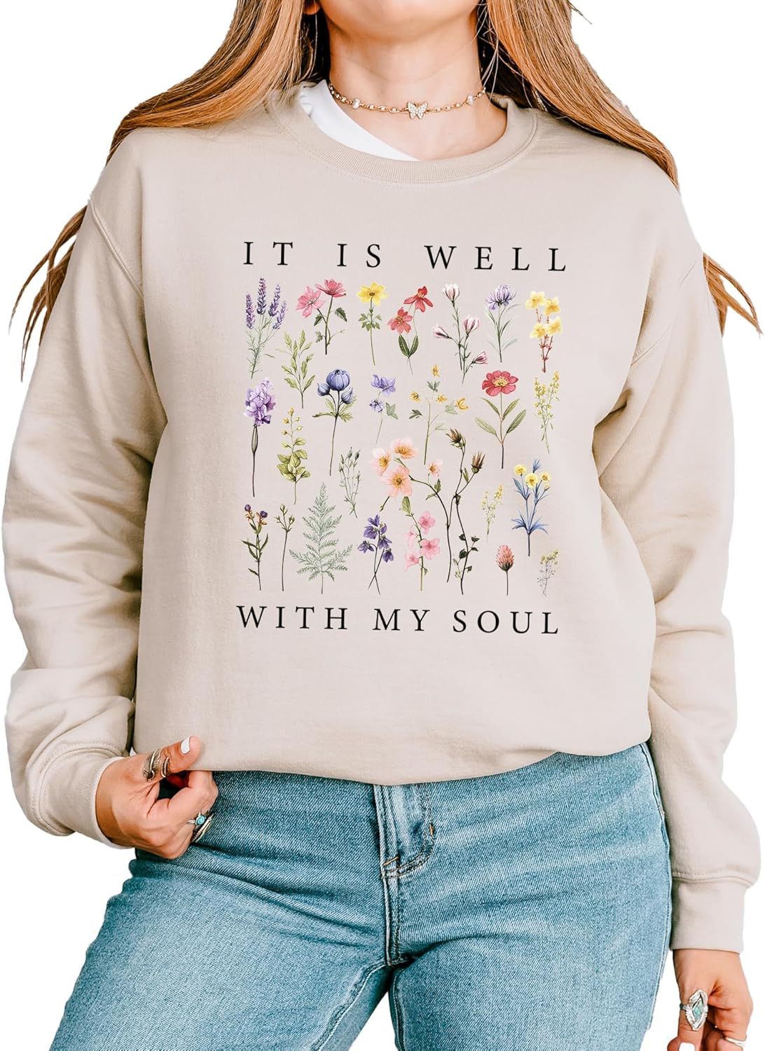Cuppa Tee Christian Floral Sweatshirt for Inspirational Comfort