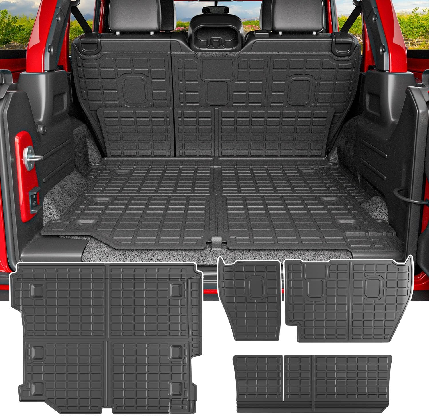 Cargo Mat for 2018-2025 Jeep Wrangler JL Unlimited 4 Door