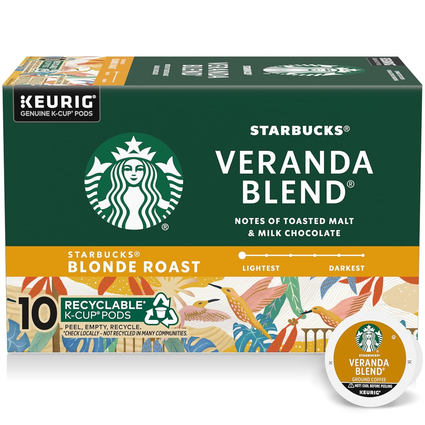 Starbucks Blonde Roast Veranda Blend K-Cup Pods