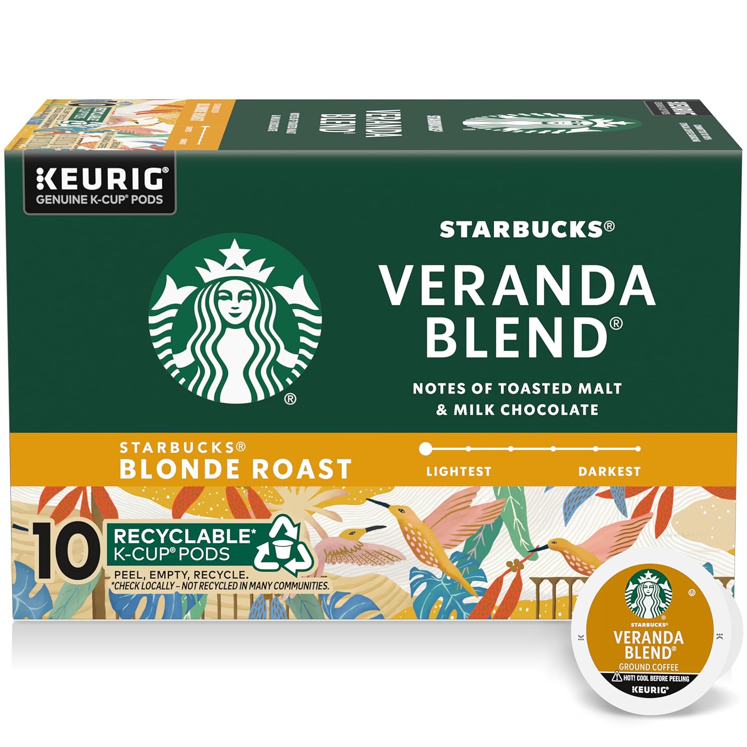 Starbucks Blonde Roast Veranda Blend K-Cup Pods