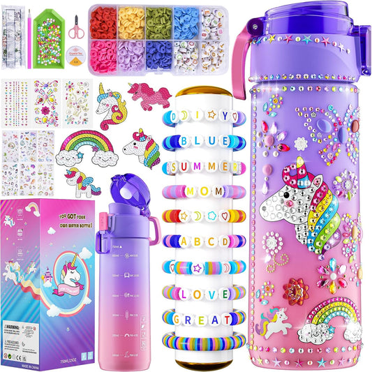 DIY Unicorn Water Bottle & Crafts Kit for Girls