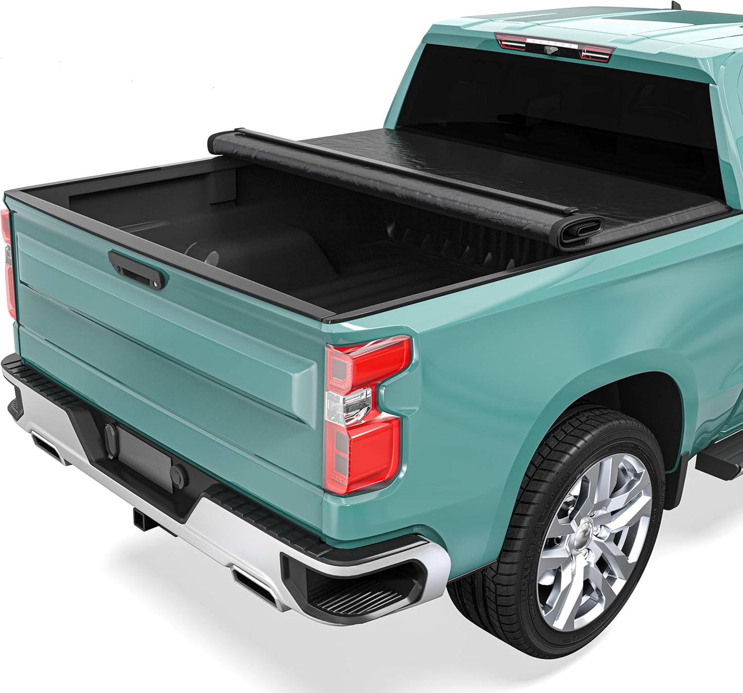 Soft Roll Up Truck Bed Tonneau Cover for Chevy Silverado 2007-2025