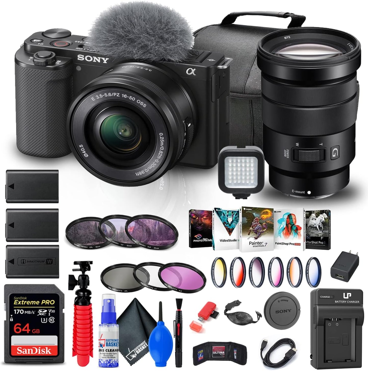 Sony ZV-E10 Mirrorless Camera Bundle for Vloggers and Creators