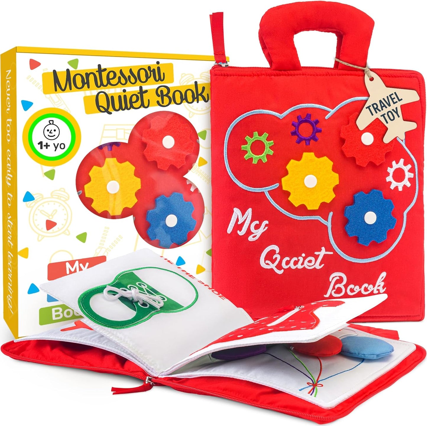 Toddler Busy Book for 1 Year Old - Engaging Airplane Toys