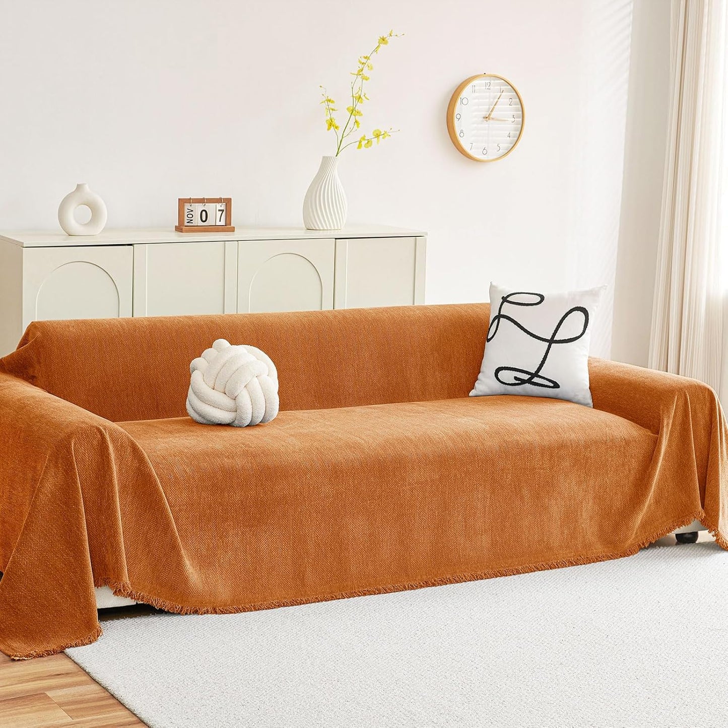 hyha Couch Cover for Dogs - Stylish Chenille Sofa Slipcover