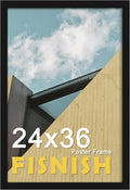 24x36 Poster Frame Black - Durable HD Plexiglass Display