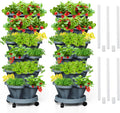 Strawberry Vertical Planter Tower Garden 2 Pack - 6 Tier Stackable