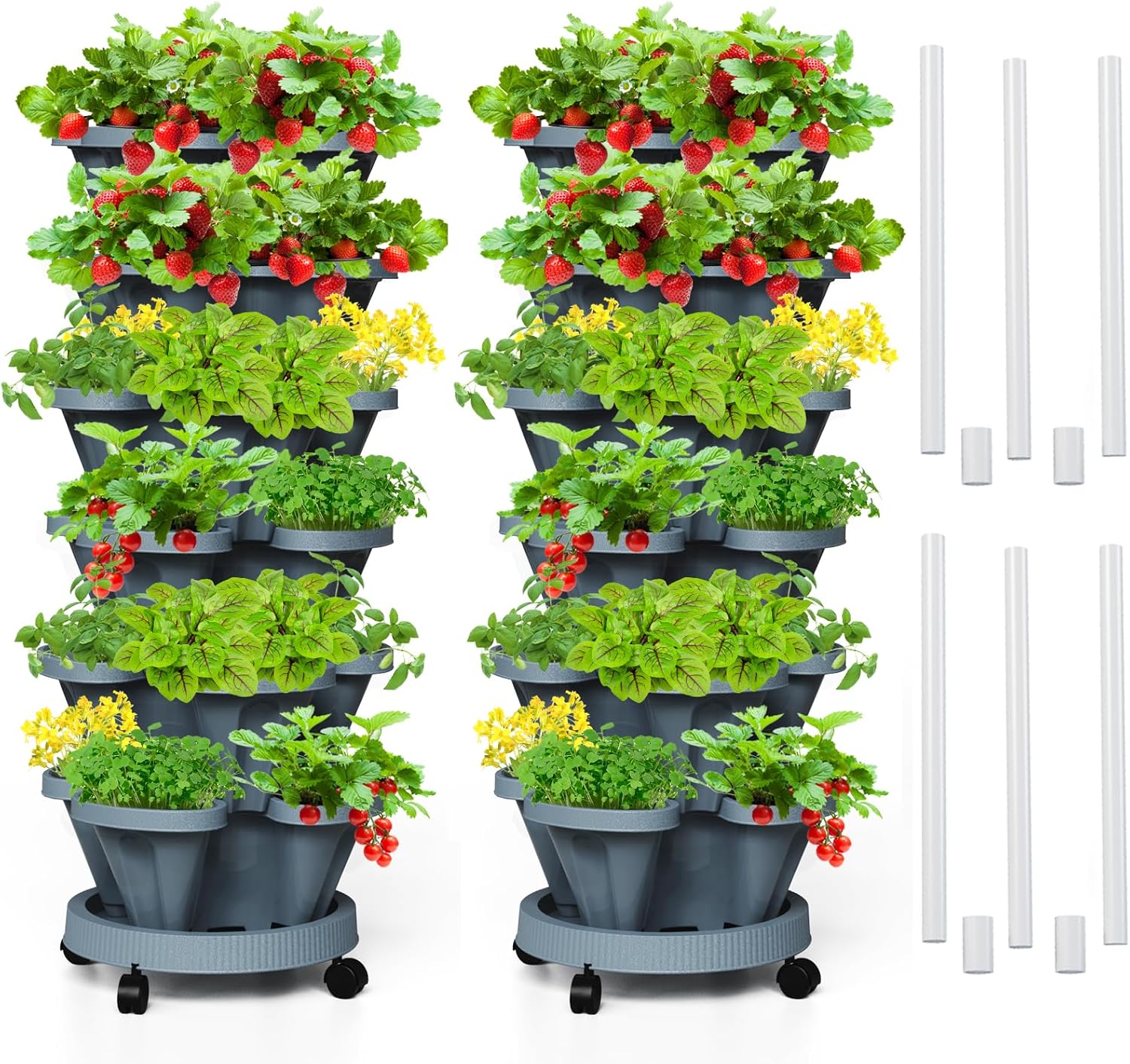 Strawberry Vertical Planters Tower Garden for Indoor & Outdoor Use