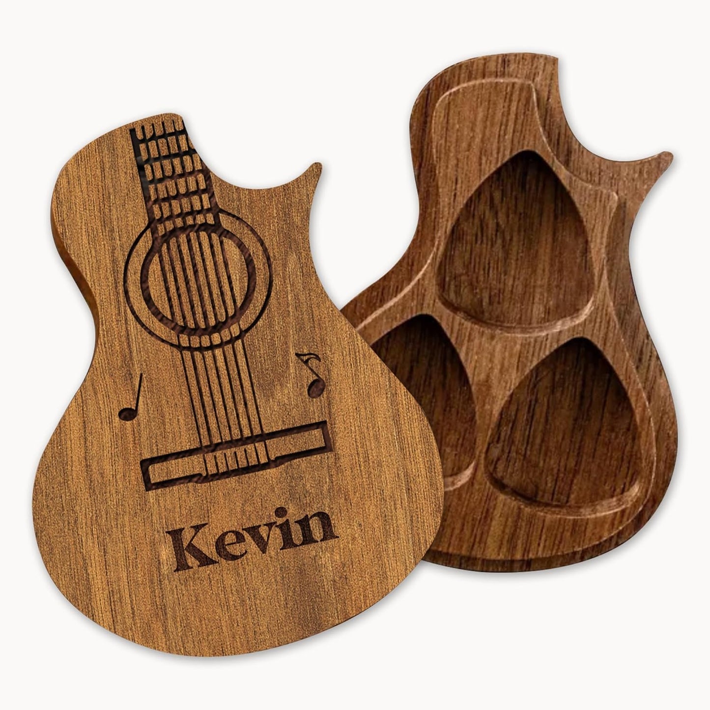Custom Engraved Guitar Pick Holder - Personalized Gift for Him