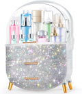 Teen Girls Gift Makeup Organizer - Bling Rhinestone Cosmetic Case