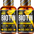 Biotin & Collagen Hair Growth Liquid Drops 60,000mcg - Fast Absorption