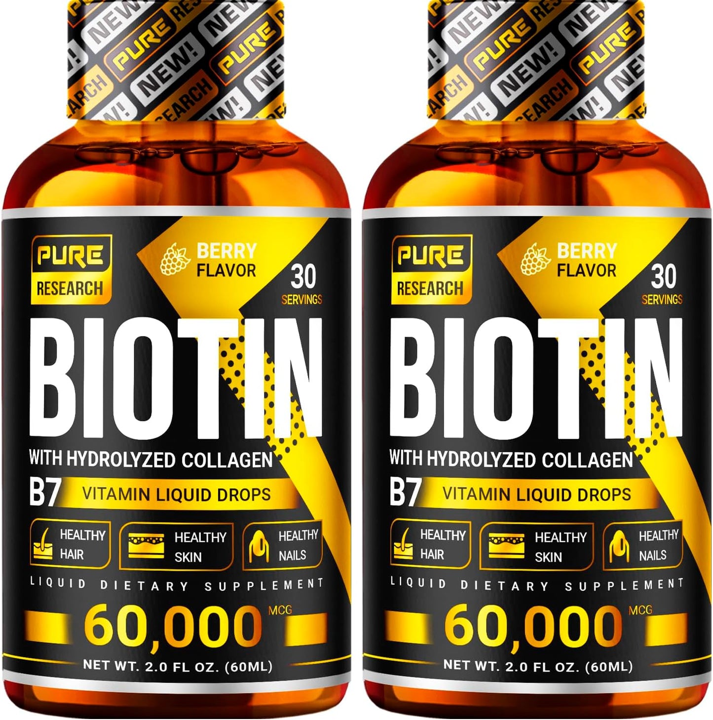 Biotin & Collagen Liquid Drops for Healthy Hair & Skin Support