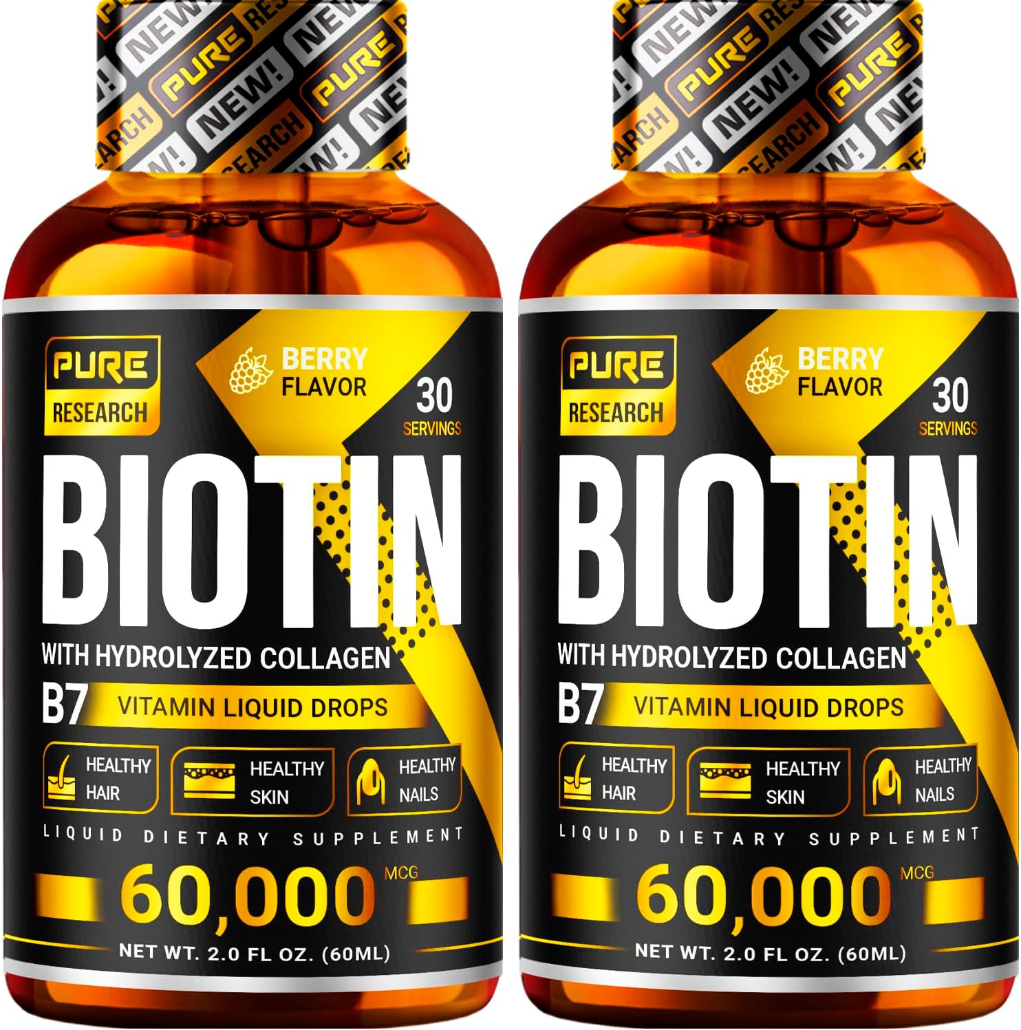 Biotin & Collagen Liquid Drops for Healthy Hair & Skin Support