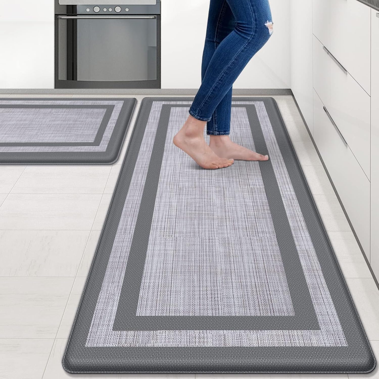 Mattitude Ergonomic Cushioned Kitchen Mats [2 PCS]
