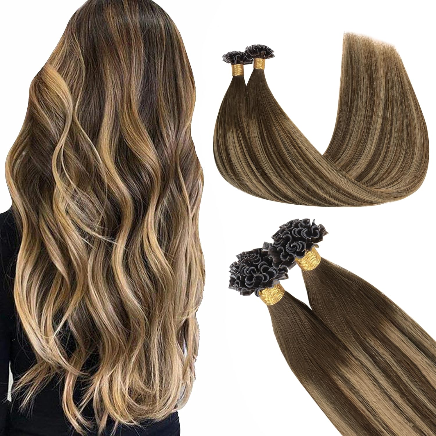 GOO GOO U Tip Hair Extensions Real Human Hair for Stunning Styles