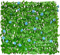 Expandable Fence Privacy Screen with Blue Flowers - Faux Ivy Panel