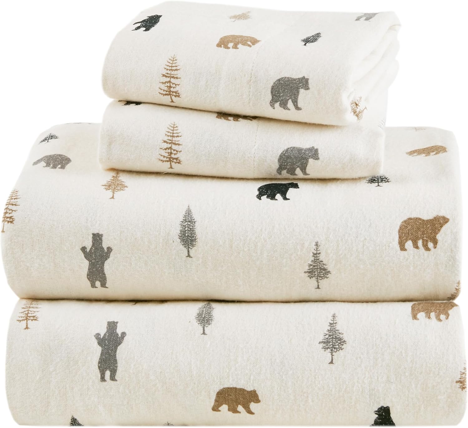 Comfort Spaces 100% Cotton Flannel King Size Sheet Set