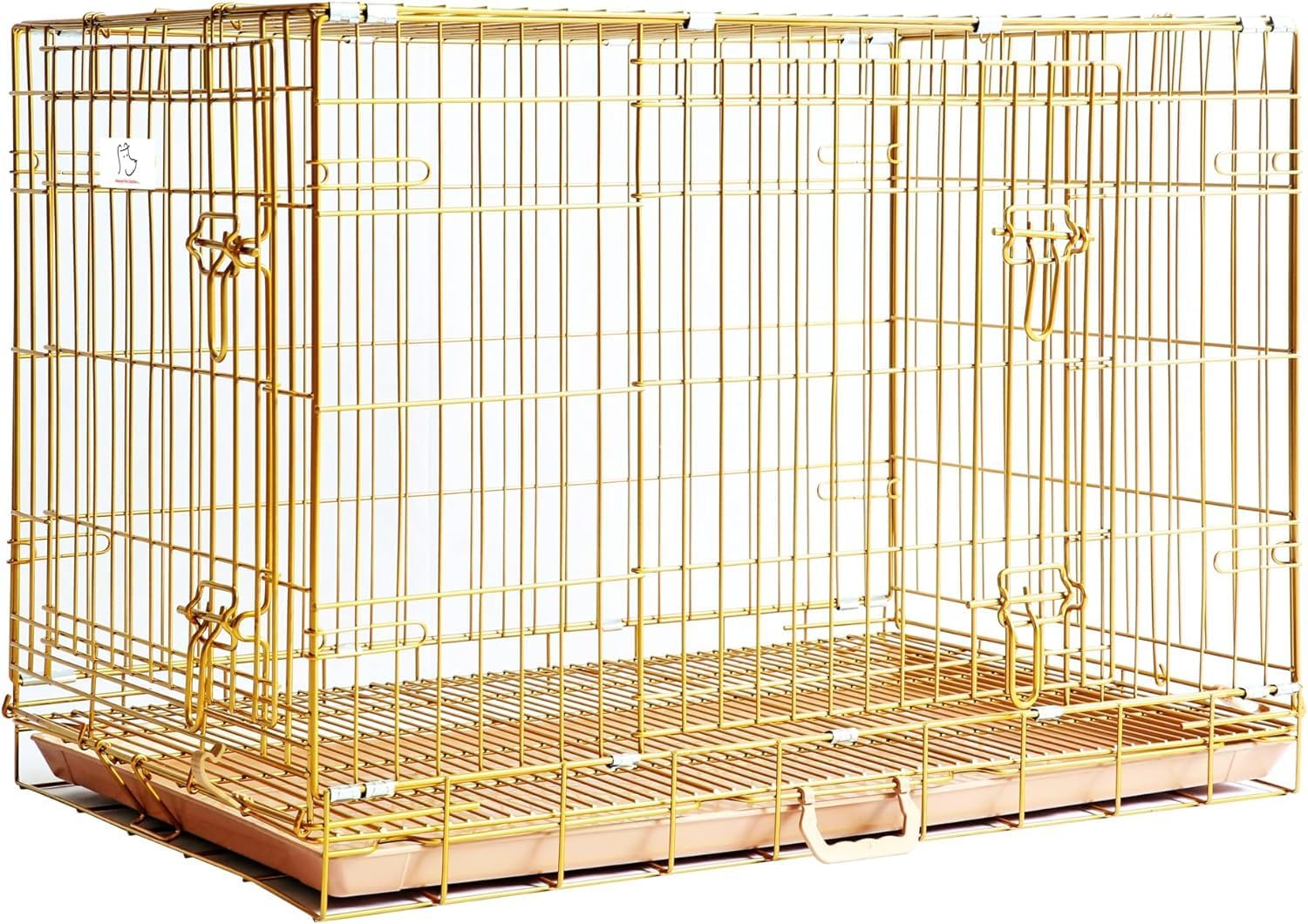 HOMEY PET Copper Gold Dog Crate 36 Inch for Medium Dogs