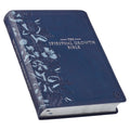 Spiritual Growth Bible NLT Faux Leather Navy - Study Edition