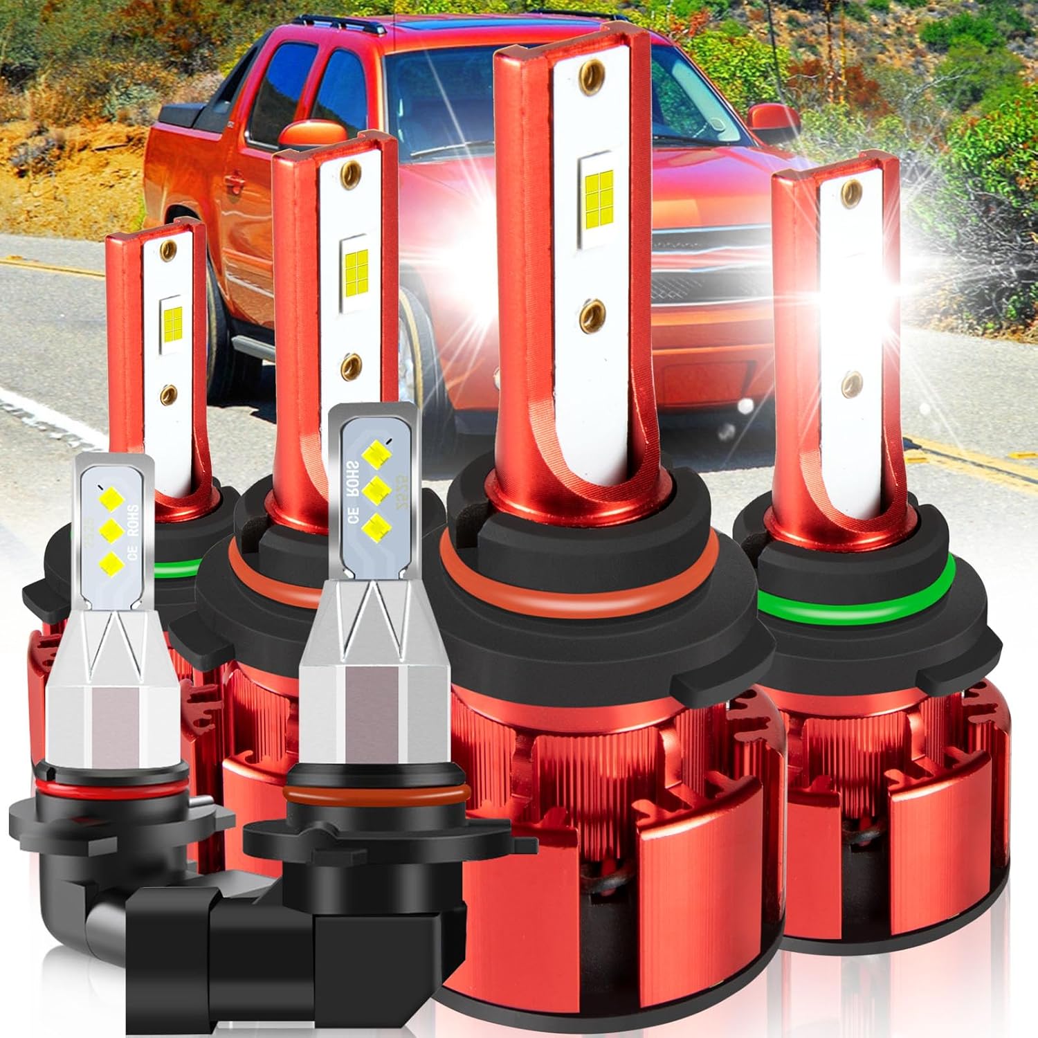 Chevrolet Avalanche 1500 2500 Light Bulbs 800% Brightness Hi&Lo Beam