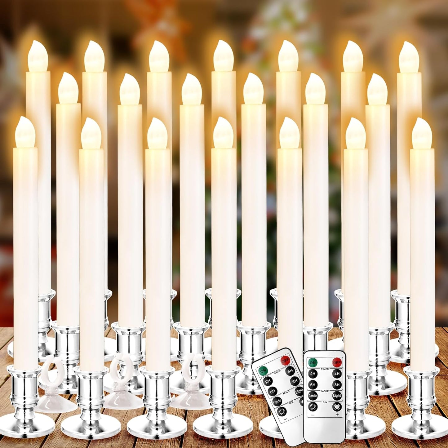 YAUNGEL Window Candles - 20 Pack LED Battery Operated Lights