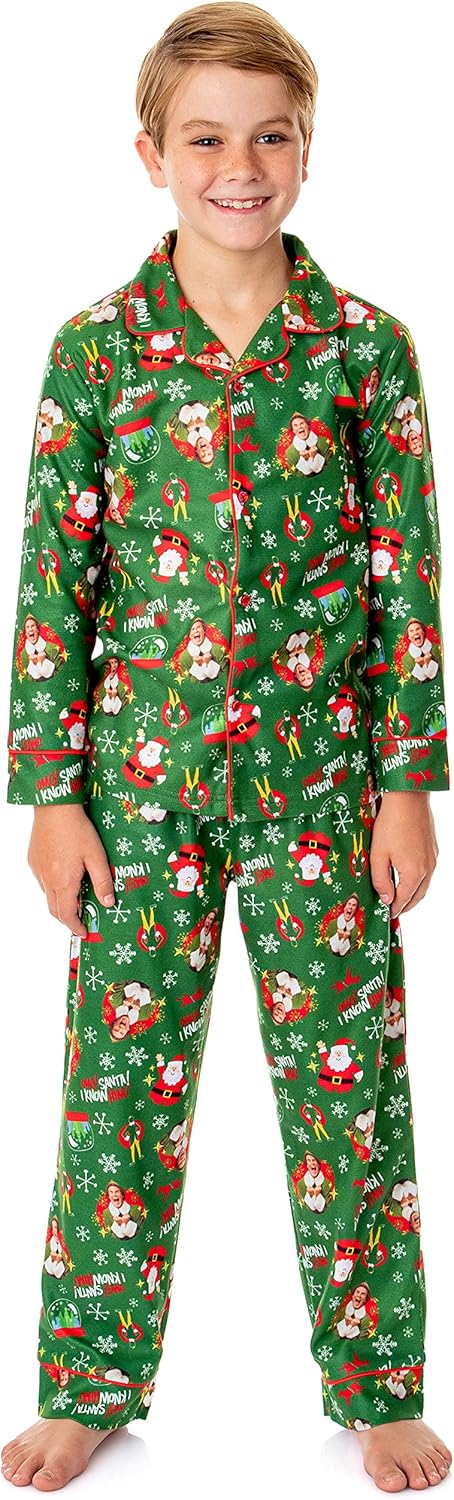 Elf The Movie Boys' Pajama Set with OMG! Santa! Design