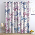 Colorful Bowknot Blackout Curtains - Set of 2
